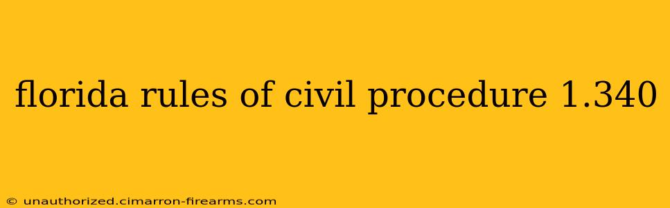 florida rules of civil procedure 1.340