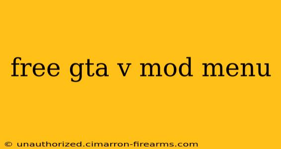 free gta v mod menu