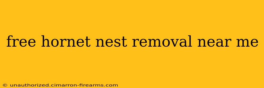 free hornet nest removal near me