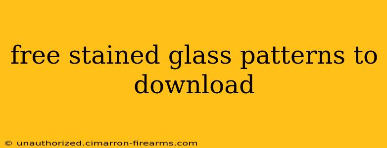 free stained glass patterns to download