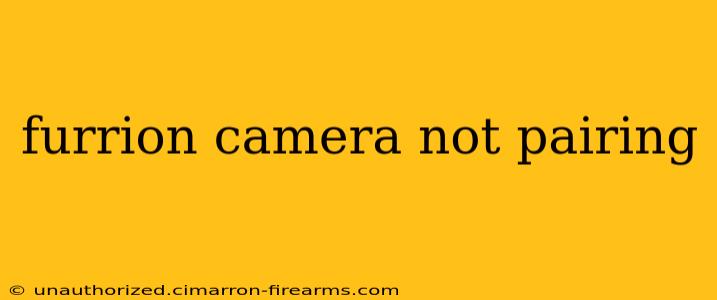 furrion camera not pairing