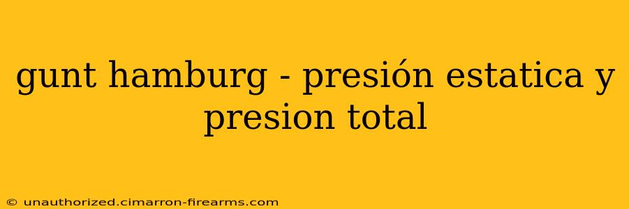 gunt hamburg - presión estatica y presion total