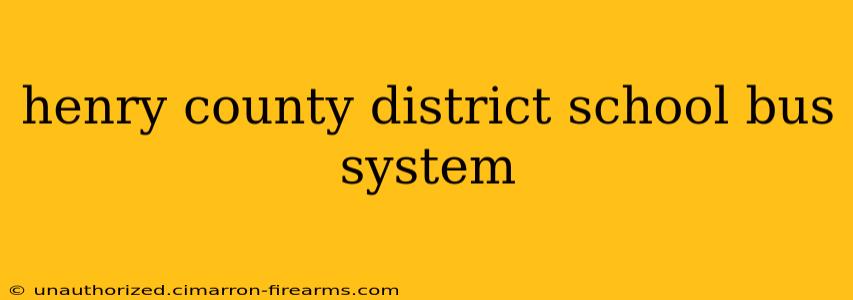 henry county district school bus system