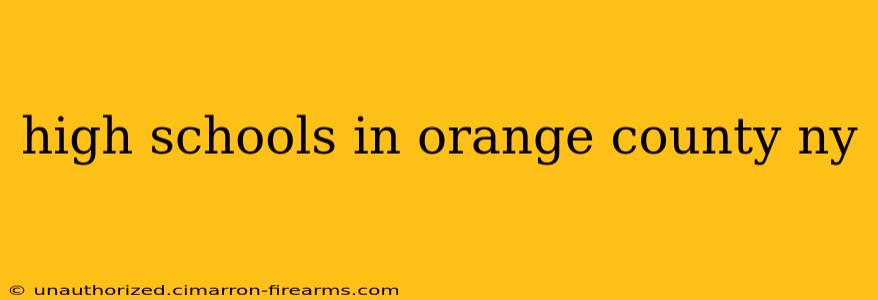 high schools in orange county ny