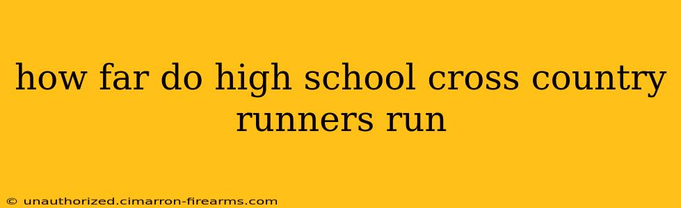 how far do high school cross country runners run