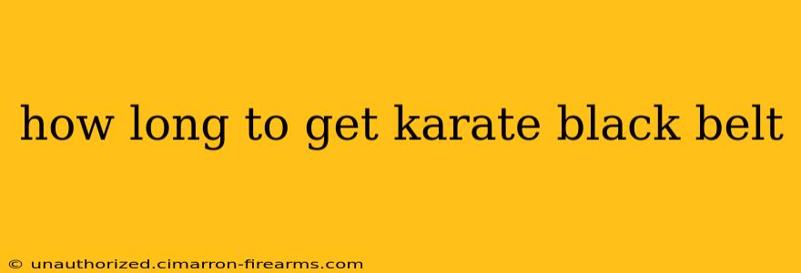 how long to get karate black belt