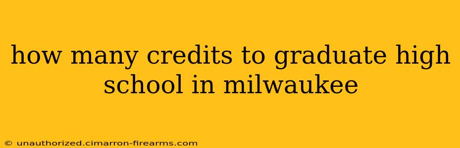 how many credits to graduate high school in milwaukee