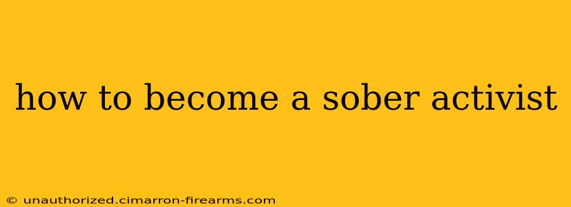 how to become a sober activist