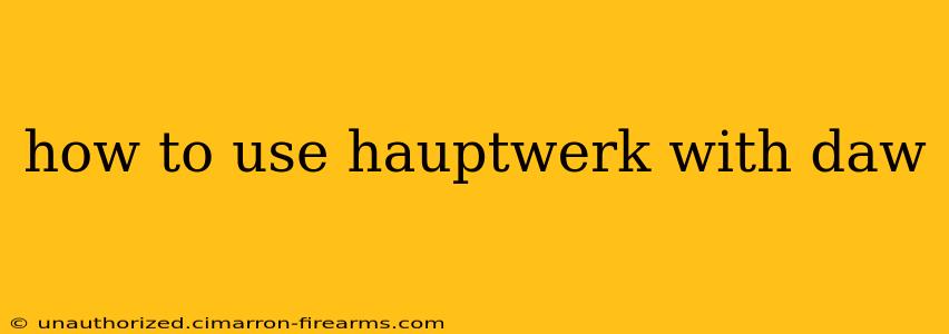 how to use hauptwerk with daw