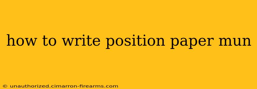 how to write position paper mun