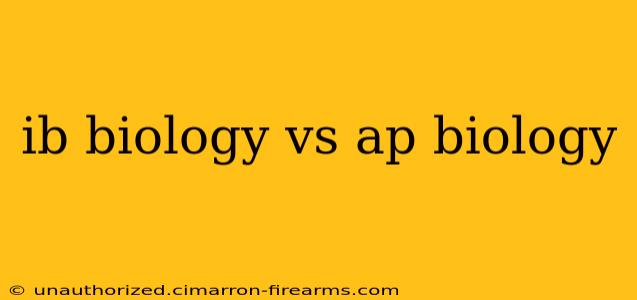 ib biology vs ap biology