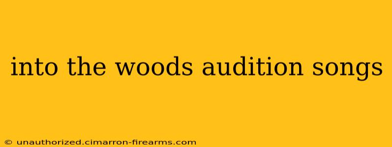 into the woods audition songs