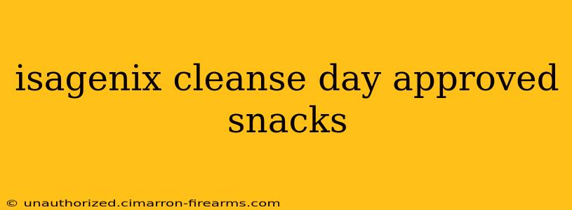 isagenix cleanse day approved snacks