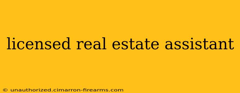 licensed real estate assistant