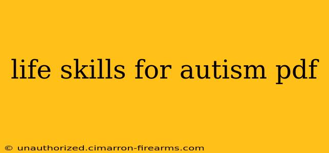 life skills for autism pdf