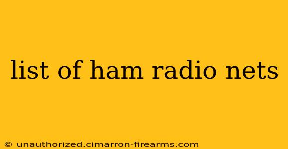 list of ham radio nets