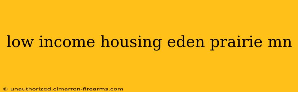 low income housing eden prairie mn