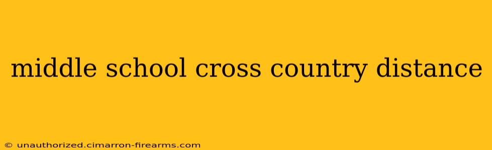 middle school cross country distance