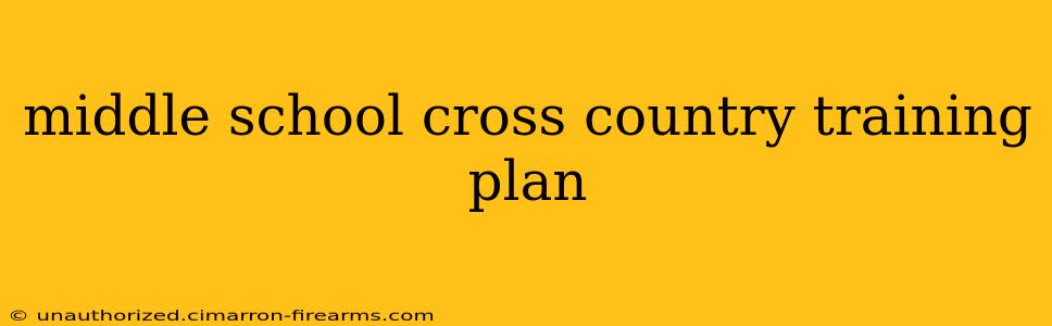 middle school cross country training plan