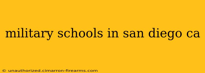 military schools in san diego ca