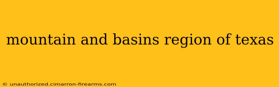 mountain and basins region of texas