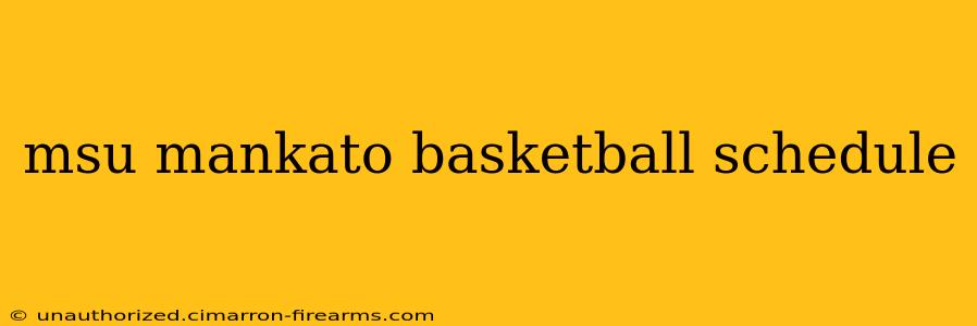 msu mankato basketball schedule