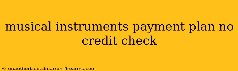 musical instruments payment plan no credit check