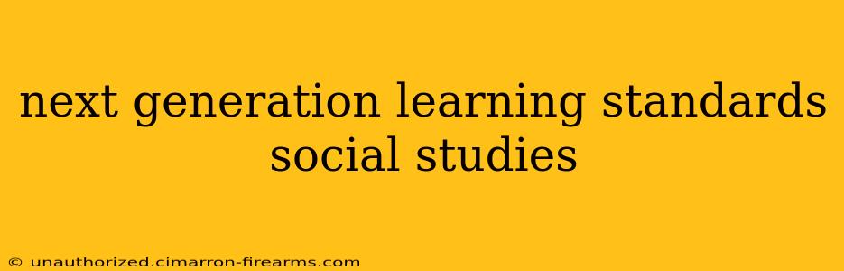 next generation learning standards social studies