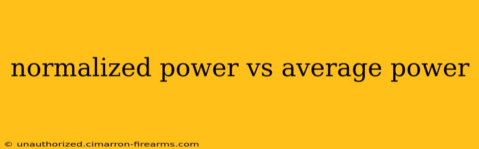 normalized power vs average power