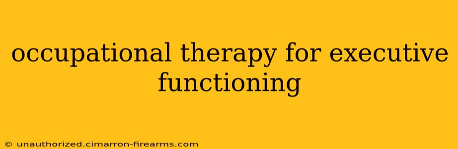 occupational therapy for executive functioning