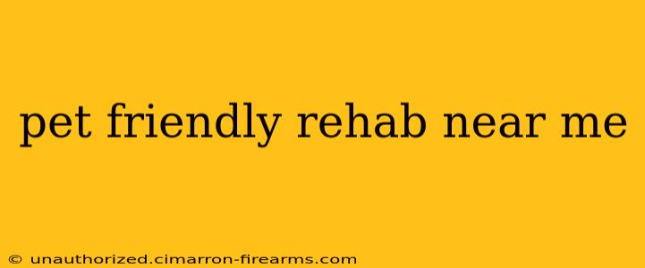 pet friendly rehab near me