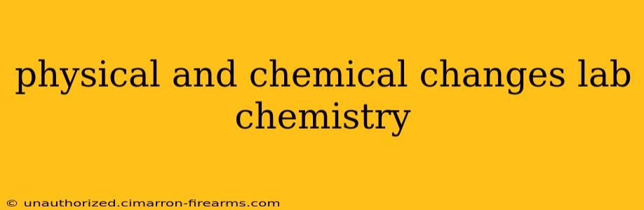 physical and chemical changes lab chemistry