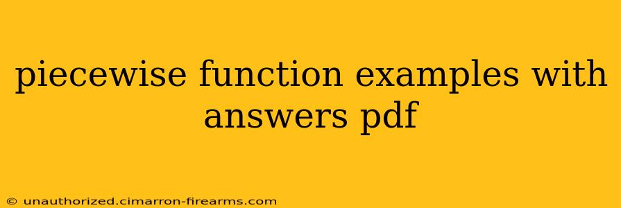 piecewise function examples with answers pdf