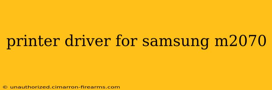 printer driver for samsung m2070