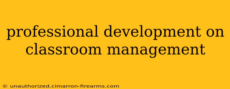 professional development on classroom management