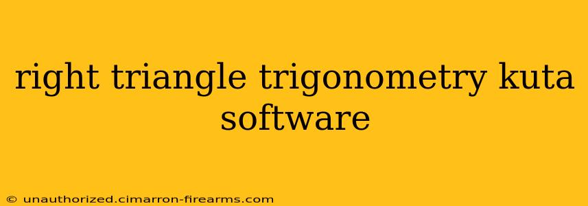 right triangle trigonometry kuta software