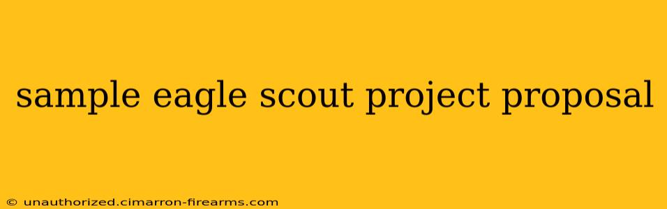 sample eagle scout project proposal