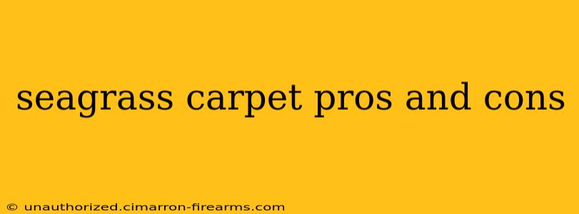 seagrass carpet pros and cons