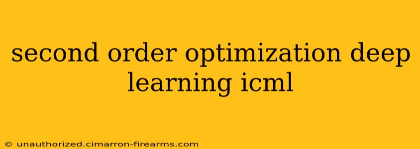 second order optimization deep learning icml