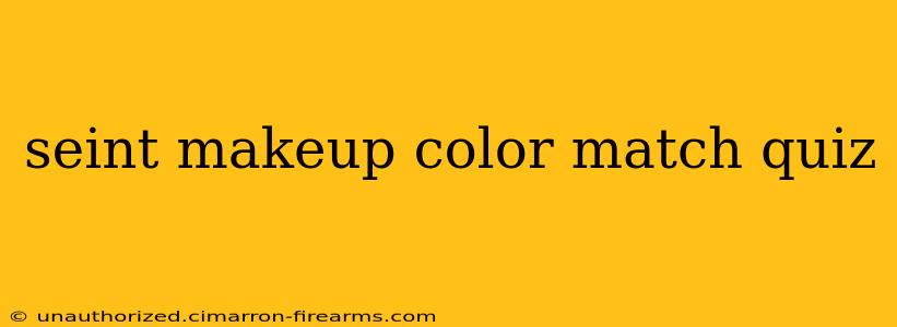 seint makeup color match quiz