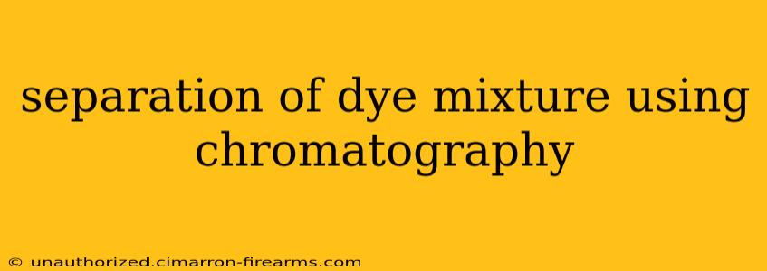 separation of dye mixture using chromatography