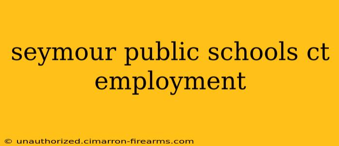 seymour public schools ct employment