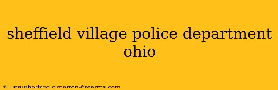 sheffield village police department ohio