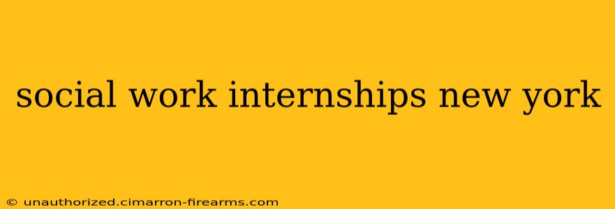 social work internships new york