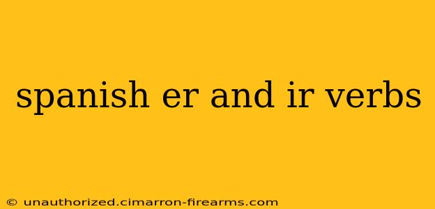 spanish er and ir verbs