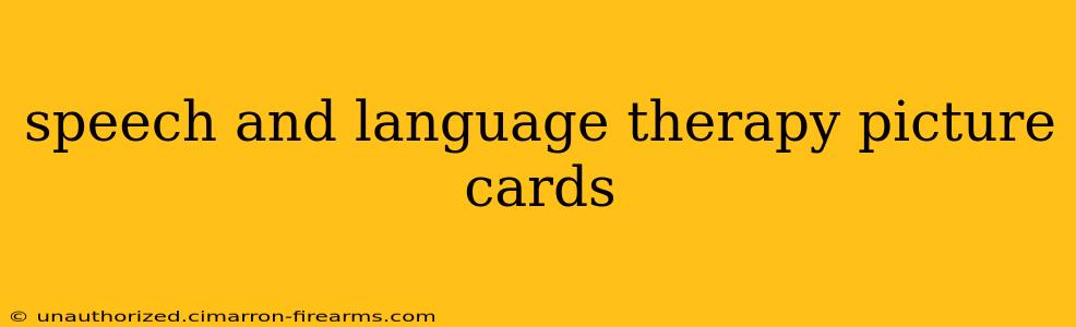 speech and language therapy picture cards