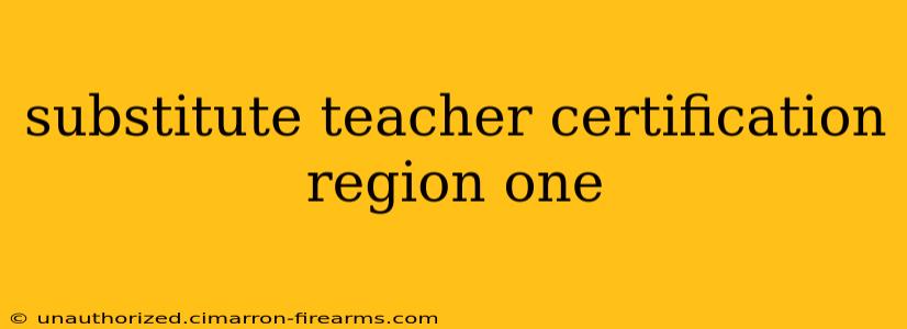 substitute teacher certification region one