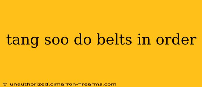 tang soo do belts in order