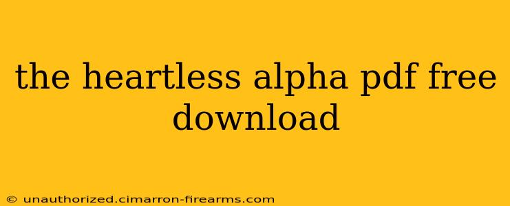 the heartless alpha pdf free download