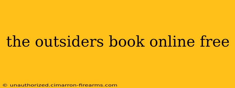 the outsiders book online free